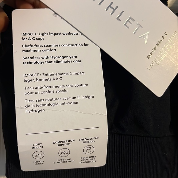 NWT Athleta Renew Bra A-C size M - Picture 6 of 7